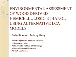 environmental assessment of wood derived hemicellulosic