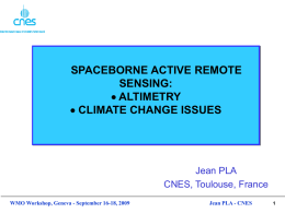 Spaceborne active remote sensing missions