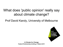 What does `public opinion` really say about climate change?