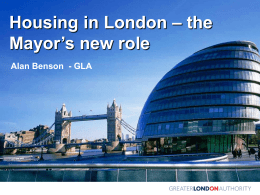 Housing in London - the Mayor`s new role