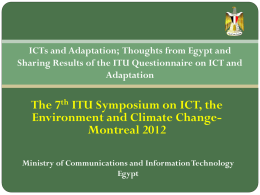 ICT and Adaptation to Climate Change