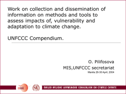 UNFCCC Compendium of decision tools for climate impact