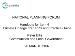 Renewables…… - National Planning Forum