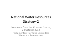 National Water Resources Strategy-2