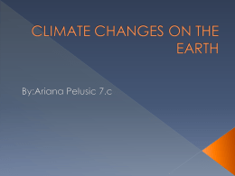 CLIMATE CHANGES ON THE EARTH