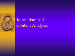 Content Analysis - University of Wisconsin
