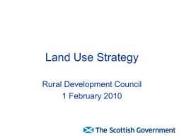 Land Use Strategy - The Scottish Government
