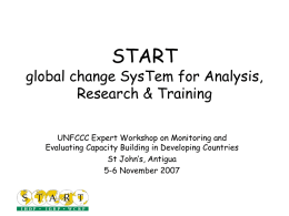 START: global change SysTem for Analysis, Research