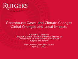 Greenhouse Gases and Climate Change