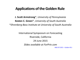 Applications of the Golden Rule