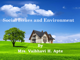 Lecture_8_Social Issues and Environment