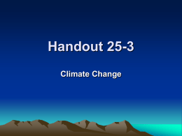 Handout 25-3 Climate Change 1.