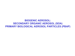 secondary organic aerosol