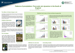 A poster to show the patterns of precipitation on a fine scale dynamic