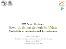 Green Growth - African Development Bank