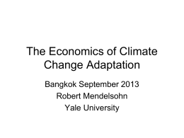 Climate Change Impacts and Adaptations - adaptation
