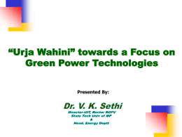 Dr. Sethi RGPV Green Power