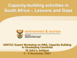 Capacity-building Activities in South Africa