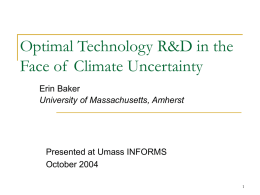 Optimal Technology R&D in the Face of Uncertainty