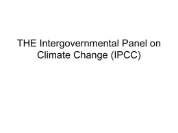 Lecture, IPCC