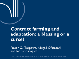 Contract Farming and Adaptation
