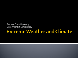 Lecture 11: Climate and Weather Extremes