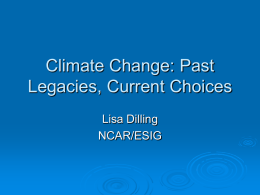 Choices and Climate Change