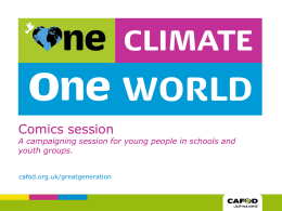 Climate campaign comics session PowerPoint