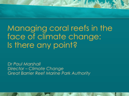 Managing coral reefs in the face of climate change: Is