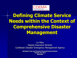 cdema - Global Framework for Climate Services