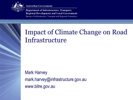 Impact of climate change on road infrastructure