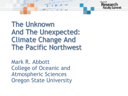 Climate Change And The Pacific Northwest