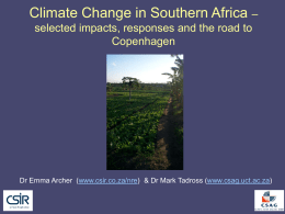 Climate Change in Southern Africa