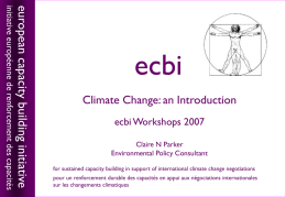 Climate Change - European Capacity Building Initiative