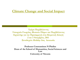 The social aspects of the impacts of climate change