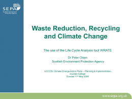 Waste Reduction, Recycling and Climate Change - Peter