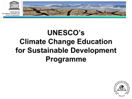 Climate Change Education for Sustainable Development (CCESD