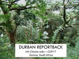 GGJ Durban Report-back - Grassroots Global Justice Alliance