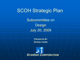 Varma SCOH Strategic Plan Update