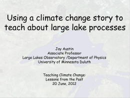 Using a climate change story to teach about large