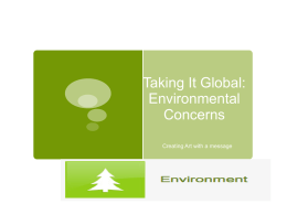 Taking It Global: Environmental Concerns