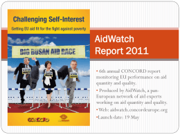 AidWatch Report 2011