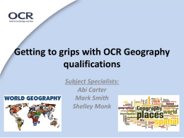 OCR - Geographical Association