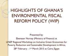 Ghana EFR Policy presentation