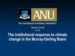 Murray Darling Basin - Water Science and Policy Center