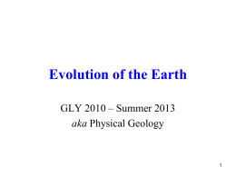 Evolution of the Earth - FAU