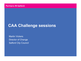 Challenge Sessions - Salford City Partnership