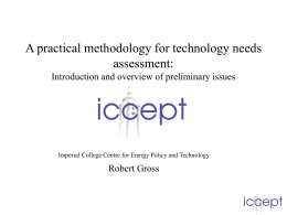 A practical methodology for technology needs assessment