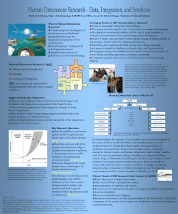 HARC Poster on Human Dimensions Research - arcus