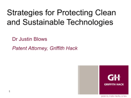Strategies for Protecting Clean and Sustainable Technologies
